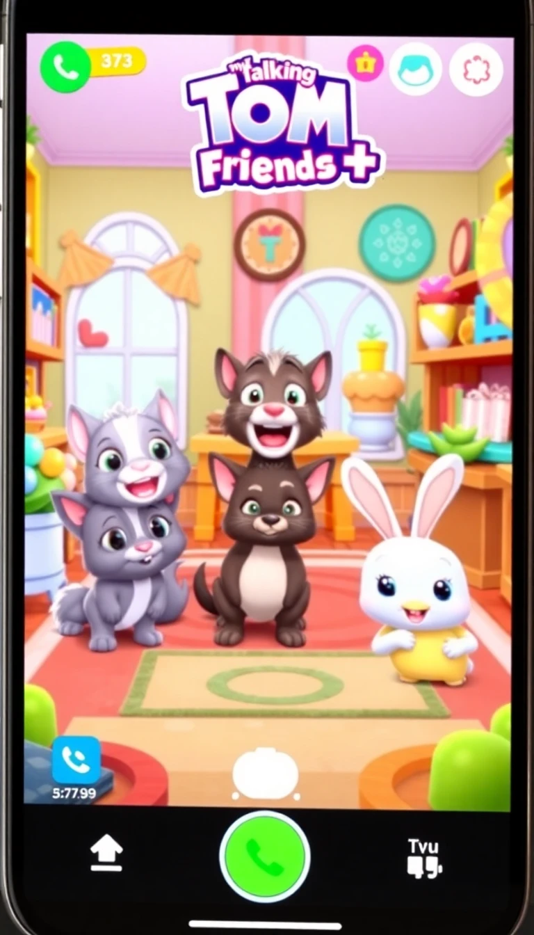 iPhone Screenshot of My Talking Tom Friends+